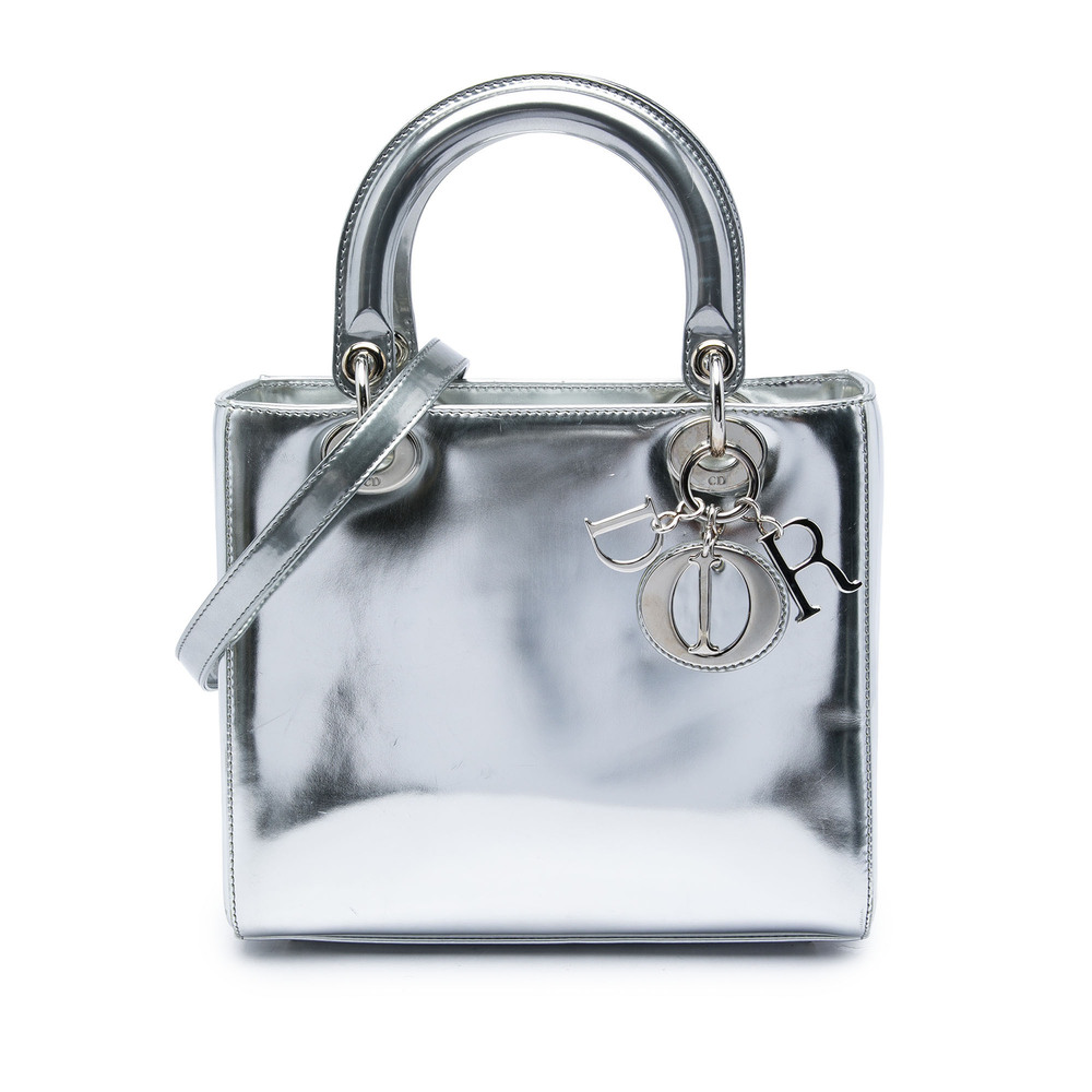 Pre-Loved Dior Medium Metallic Patent Lady Dior